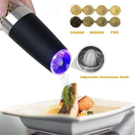 Automatic Gravity Electric Salt Or Pepper mill Grinder LED Battery-Operated AU - Aimall