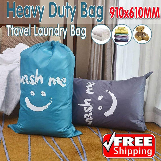 Laundry Bag Travel For Dirty Clothes Camping Drawstring Closure Washing Machines - Aimall