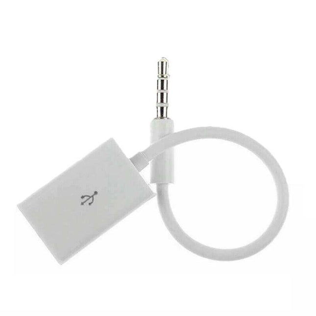 Male Cable Plug AUX Jack 3.5mm Audio to USB 2.0 Female Converter Cord Play MP3AU - Aimall