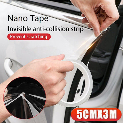 Car Door Sill Protector Edge Sticker Carbon Fiber Rubber DIY Guard Bumper Strip - Aimall