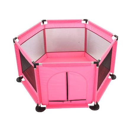 130CM Baby Playpen Child Play Mat Interactive Safety Gate Slide Fence Game Set - Aimall