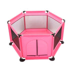130CM Baby Playpen Child Play Mat Interactive Safety Gate Slide Fence Game Set - Aimall