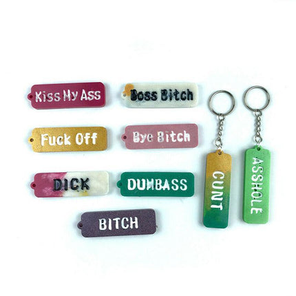 Letters Keychain Resin Epoxy Casting Mold Earring Pendant Mould Craft Silicone - Aimall