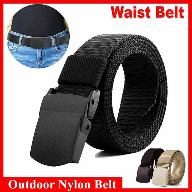 Outdoor Nylon Belt Women Men's Sport Military Tactical Waistband Canvas Web Belt - Aimall