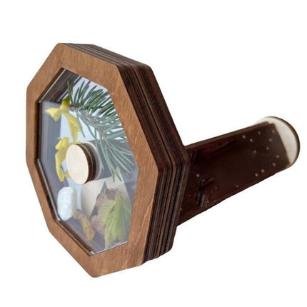 Kaleidoscope Kit Handmade Wood DIY Kaleidoscope Kids Toddler Outdoor Toys Gifts - Aimall