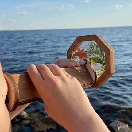Kaleidoscope Kit Handmade Wood DIY Kaleidoscope Kids Toddler Outdoor Toys Gifts - Aimall