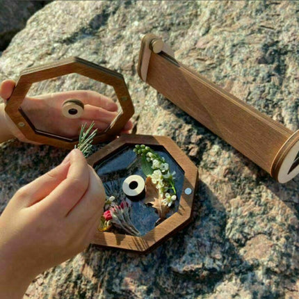 Kaleidoscope Kit Handmade Wood DIY Kaleidoscope Kids Toddler Outdoor Toys Gifts - Aimall