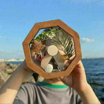 Kaleidoscope Kit Handmade Wood DIY Kaleidoscope Kids Toddler Outdoor Toys Gifts - Aimall