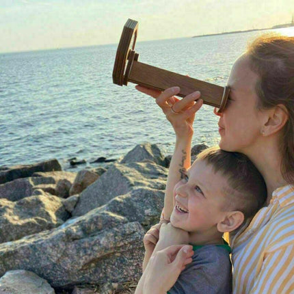 Kaleidoscope Kit Handmade Wood DIY Kaleidoscope Kids Toddler Outdoor Toys Gifts - Aimall