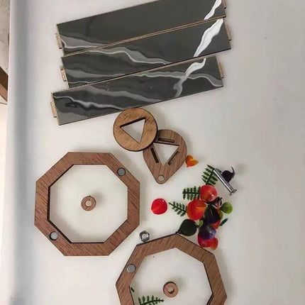 Kaleidoscope Kit Handmade Wood DIY Kaleidoscope Kids Toddler Outdoor Toys Gifts - Aimall
