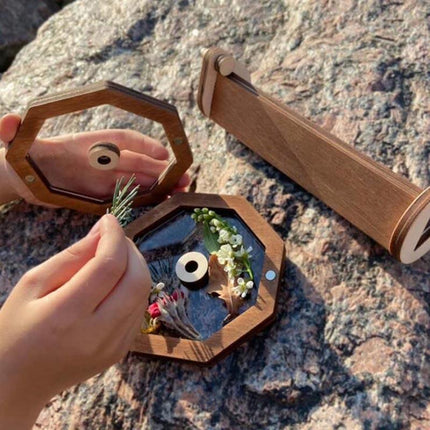 Kaleidoscope Kit Handmade Wood DIY Kaleidoscope Kids Toddler Outdoor Toys Gifts - Aimall