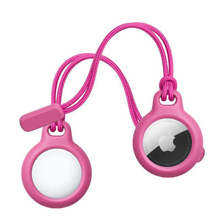 For Apple AirTag Air Tag Lanyard Case Protector Protective Cover Shell Key Chain - Aimall