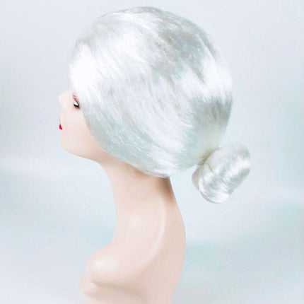 1X Grandma Wig Old Lady Woman White Granny Mother Dress Up Costume Part AU Stock - Aimall