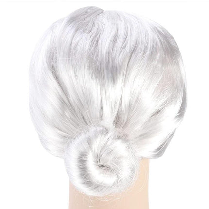 1X Grandma Wig Old Lady Woman White Granny Mother Dress Up Costume Part AU Stock - Aimall