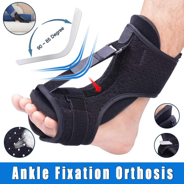 Women Men Adjustable Plantar Fasciitis Night Splint Foot Drop Support Brace Belt - Aimall