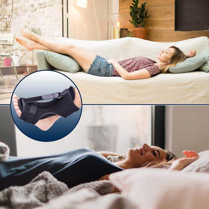 Women Men Adjustable Plantar Fasciitis Night Splint Foot Drop Support Brace Belt - Aimall