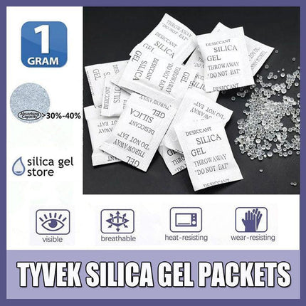 Up to2000x 1g Silica Gel Packets Moisture Absorber Desiccant Reusable Food Grade - Aimall