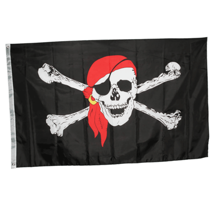 90X150cm Large Pirate Flag Jolly Roger Skull & Crossbone Flags Party Accessory - Aimall