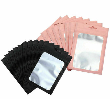 200X Matte Shiny Zip Lock Seal Bags Aluminum Foil Resealable Packing Bag Pouch - Aimall