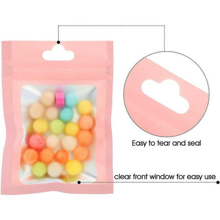 200X Matte Shiny Zip Lock Seal Bags Aluminum Foil Resealable Packing Bag Pouch - Aimall