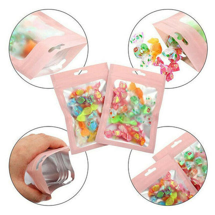 200X Matte Shiny Zip Lock Seal Bags Aluminum Foil Resealable Packing Bag Pouch - Aimall