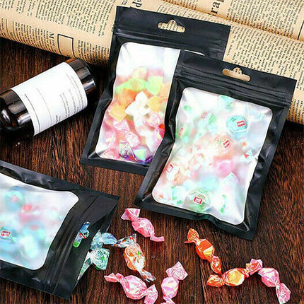 200X Matte Shiny Zip Lock Seal Bags Aluminum Foil Resealable Packing Bag Pouch - Aimall