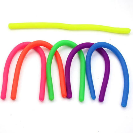 6 PCS Monkey Noodle Rainbow set Pop it Stretchy Fidget Toy Stress Sensory Relief - Aimall