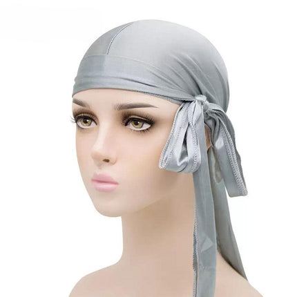 Velvet Durag Silky Hat Cap Men Women Premium Designer Doo Rag Wave Silk Headwear - Aimall
