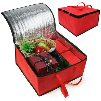 Pizza Delivery Bag Insulated Thermal Food Container Backpack Storage Insulated - Aimall