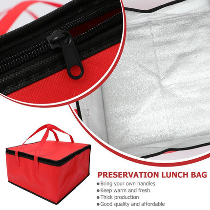 Pizza Delivery Bag Insulated Thermal Food Container Backpack Storage Insulated - Aimall