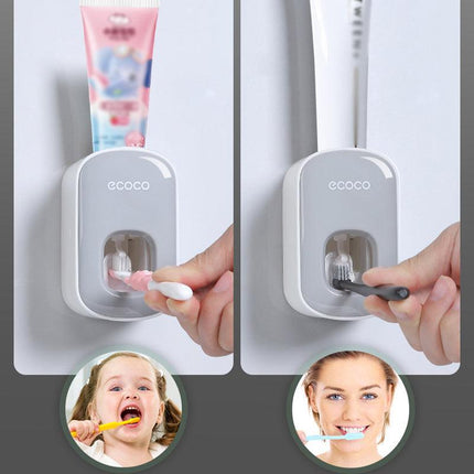 Ecoco Wall mount auto ands Free Toothpaste Dispenser Automatic Toothpaste Squeez - Aimall