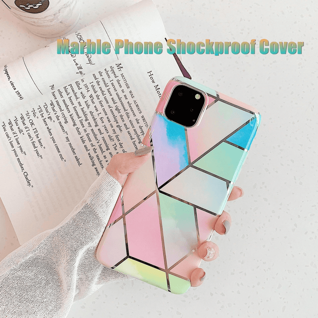 Case for iPhone 13 12 11 Pro Max XR XS 8 Marble Phone Shockproof Cover Silicone - Aimall