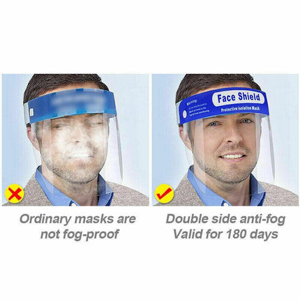 10 PCS Full Face Cover Protection Safety Mask Shield Clear Glasses Anti-Fog AU - Aimall