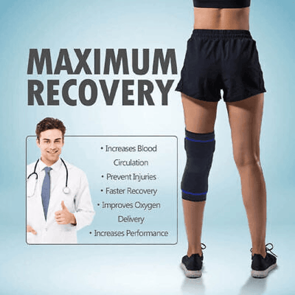 AOLIKES Knee Compression Sleeve Gym Sports Leg Brace Support Joint Pain Relief - Aimall
