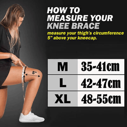 AOLIKES Knee Compression Sleeve Gym Sports Leg Brace Support Joint Pain Relief - Aimall
