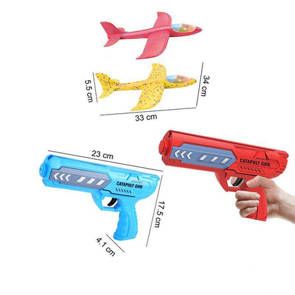 Plane Gun Airplane Launcher Toy Catapult Outside Flying Launcher Outdoor Toys AU - Aimall