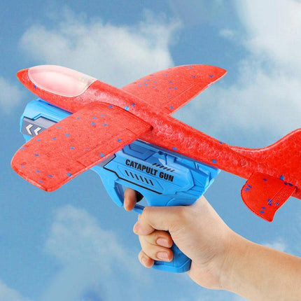 Plane Gun Airplane Launcher Toy Catapult Outside Flying Launcher Outdoor Toys AU - Aimall