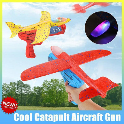 Plane Gun Airplane Launcher Toy Catapult Outside Flying Launcher Outdoor Toys AU - Aimall