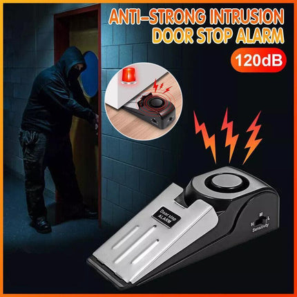 Home Security Wedge Door Stop Alert Detection Device Intruder Alarm Wireless AU - Aimall