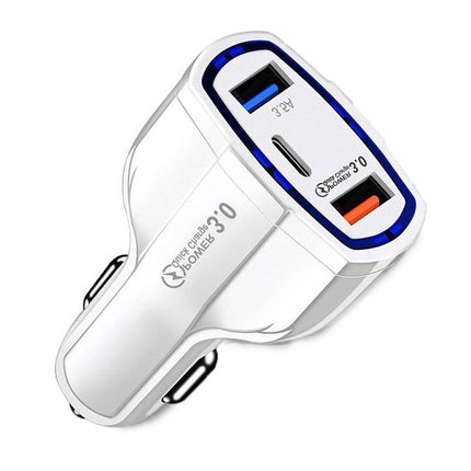 3 Port USB PD Quick Fast Car Charger QC3.0 Adapter Cigarette Lighter Socket AU - Aimall