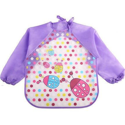 Baby Kids Smock Toddler Waterproof Long Sleeve Art Children Feeding Bib Apron AU - Aimall