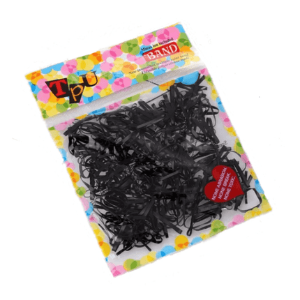 400+pcs Colorful Black Ponytail Holder Elastic Rubber Band Hair Ties Ropes Rings - Aimall