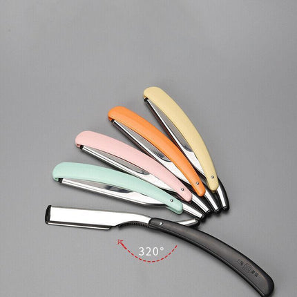 Old Shaver Razor Eyebrow Knife Folding Manual Shaver Holder Home Salon Tool AU - Aimall