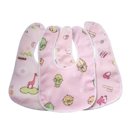 3X Baby Bibs Set Waterproof 100% Cotton Soft Kid Boy Girl Gift Adjustable 0-1yr - Aimall