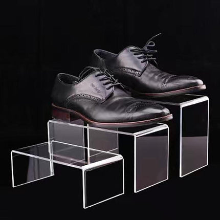3Pcs Transparent Acrylic Shoes Display Stand Jewellery Rack Organiser AU Stock - Aimall
