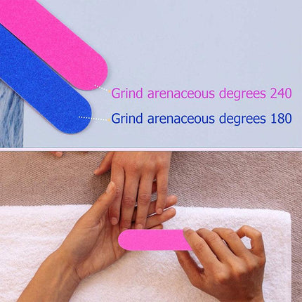 100-500x Mini Nail Files Professional Disposable Double Side Art Pedicure Manicu - Aimall