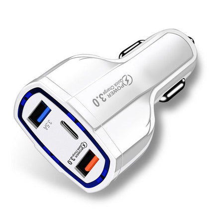 3 Port USB PD Quick Fast Car Charger QC3.0 Adapter Cigarette Lighter Socket AU - Aimall
