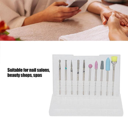 10PCS Diamond Nail Drill Bits Electric Nail Drill Machine Manicure Pedicure Tool - Aimall