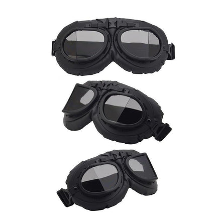 Vintage Pilot Motorcycle Racing Goggles Aviator Retro ATV UTV Dirt Bike Eyewear - Aimall