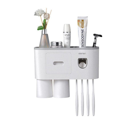 Multifunctional Toothbrush Holder Handfree Automatic Toothpaste Dispenser Set AU - Aimall